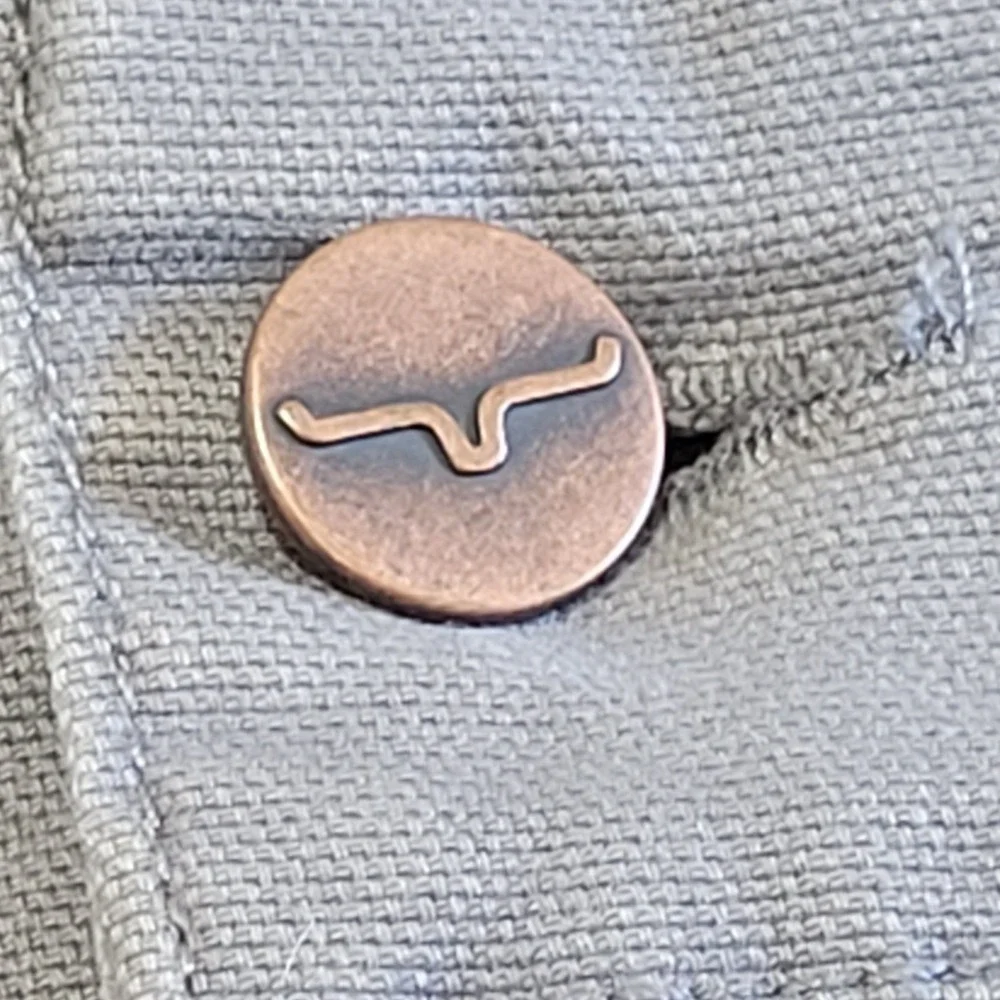 Kimes Ranch Light Gray Worker Jacket with Brown Corduroy Collar - Picture 10 of 16
